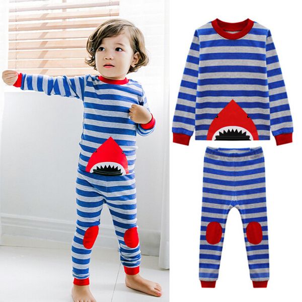 

Kids Pjs Одежда Наборы Осень / Осень Хлопок С Длинным рукавом Одежда Брюки Мультфильм