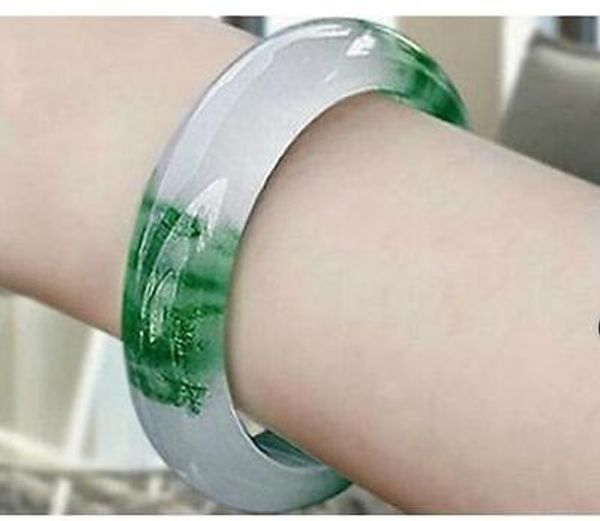 

100% natural lavender jade jadeite gemstone bangle bracelet 62mm, Black