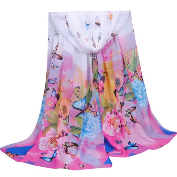 

wholesale- sif fashion women long print scarf wrap ladies shawl large silk scarves jul 18, Blue;gray