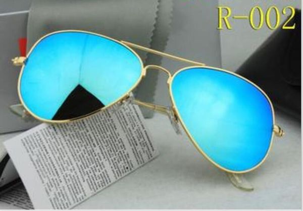 

sell pilot style sunglasses brand designer sunglasses for men metal frame flash mirror glass lens fashion sunglasses gafas de sol 58mm 62mm, White;black