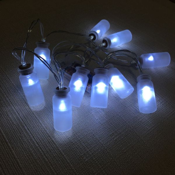 Wholesale vintage frasco de vidro clara 20 LED String Fairy Lights Bateria operada 7.2FT