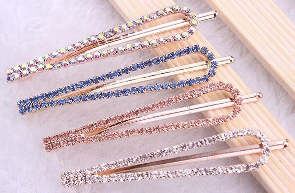 

gift hair ornaments headdress colorful diamond side folder diamond drill folder fj168 mix order 60 pieces a lot, Golden;silver