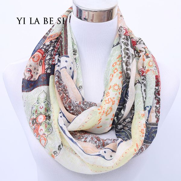 

wholesale- fashion loop shawl vintage cashew print ring scarves women winter infinity scarf echarpe foulard femme 160*50cm ylbs005, Blue;gray