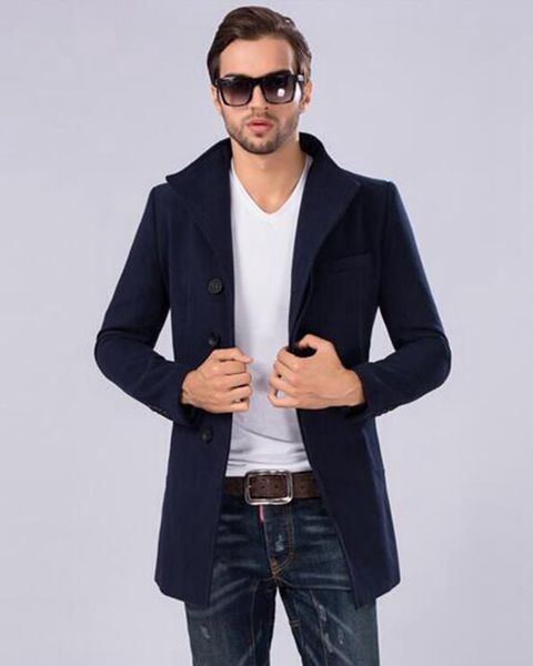 

мужская осень/зима в европе и новый хань издание развивать свою мораль досуг мода ткань пальто / m-3xl, Black