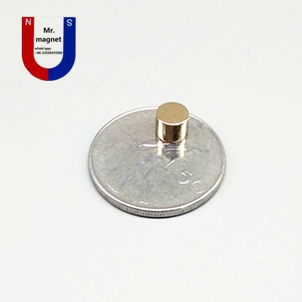 200 Stück 6*5 6x5 mm Magnete N35 permanente Masse kleine runde NDFEB-Neodym-Scheibendurchmesser. 6 mm superstarker, starker Seltenerdmagnet