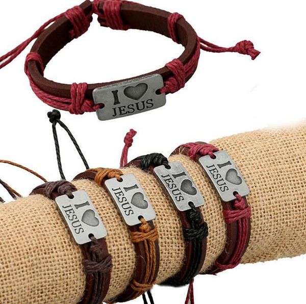 

12pcs/lot mix style wholesale many color leather charm bracelet lover gift christian men's women bracelets 2017, Golden;silver