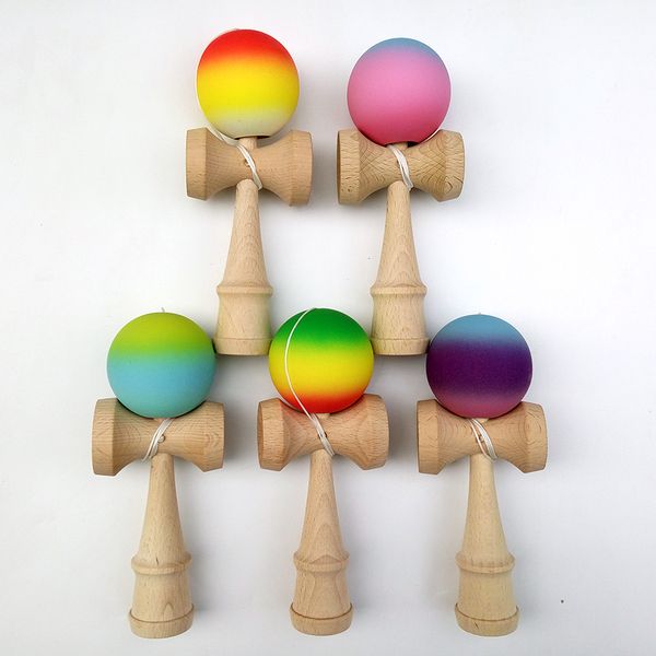 

new rubber paint gradient color kendama 10colors 18.5cm boutique japan traditional game beech kendama toy