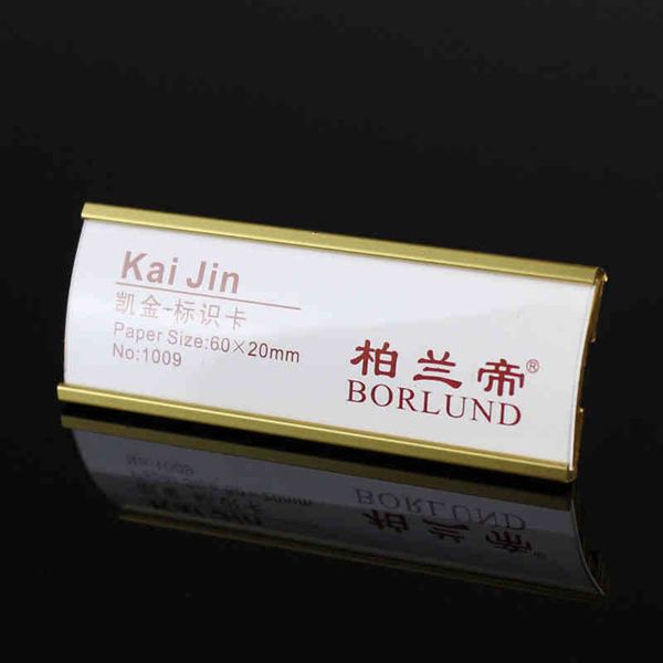 

бесплатная доставка 6*2 см имя значок работа карты сотрудник карты алюминиевого сплава значок pin дисплей офис питания компании фабрика школ