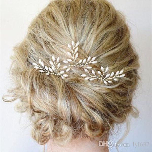 2019 Korean Style Imitation Pearl Hairwear Silver Color Women Iron