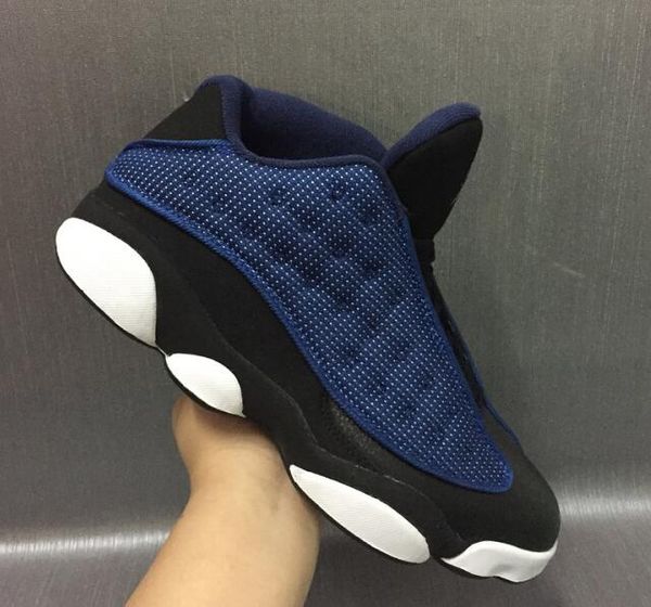 

Новые 13 13s Low Brave Blue Мужчины Баскетбольные кроссовки 13s Low Navy Black Blue Спортивные кросс