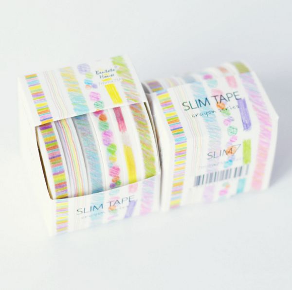 

wholesale- 2016 6pcs/pack cute minuteness 7mm*7m rainbow washi tape adhesive tape diy scrapbooking sticker label masking craft tape