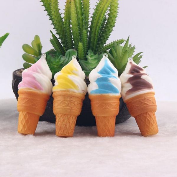 Amigável Squishy Encantos Imitação Jumbo Ice Cream Lento Rising Brinquedo para Alivia Stress Gabinete Decoração Presentes