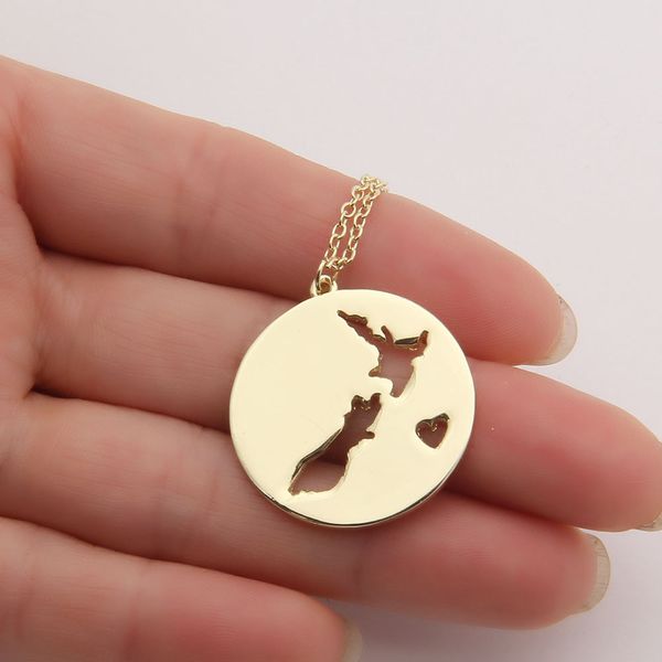 

new zealand necklace country auckland australian trip keepsake australia vacation necklaces & pendants women charms lead free, Silver