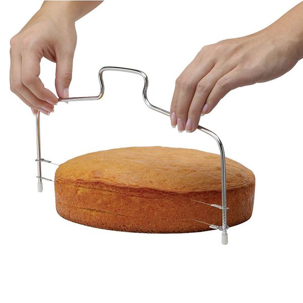 

wholesale- cake bread slicer cutter stainless steel adjustable wire cake slicer knife easy cake separation tool kitchen accessories