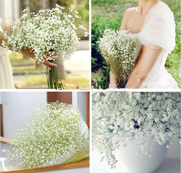 

High Quanlity 100Pcs/lot Gypsophila silk baby breath Artificial Fake Silk Flowers Plant Home Wedding Party Home Decoration Cheap Sale