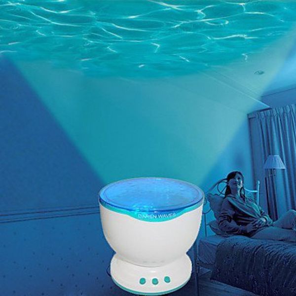 

Indoor Colorful Led Night Lights Projector Ocean Daren Waves Aurora Master Projection USB Light Lamp With Speaker Novelty Lighting