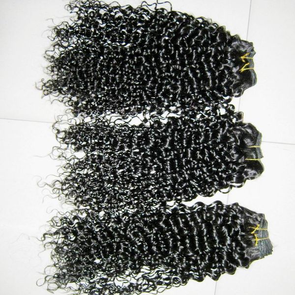 Hallo Einkaufswagen-Rabatt Schöne Weave Kinky Afro-Locken Indisches reines Menschenhaar 3 Bündel Deal Holiday Wefts