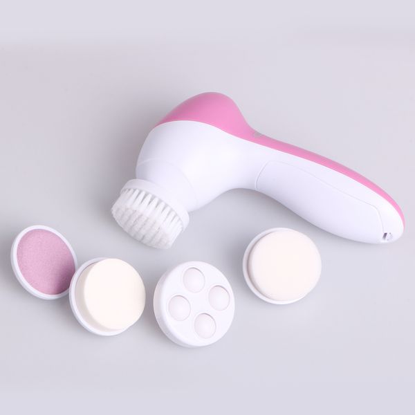 

5 in 1 electric deep facial cleansing brush spa skin rejuvenation massage device with 5 different replacement head