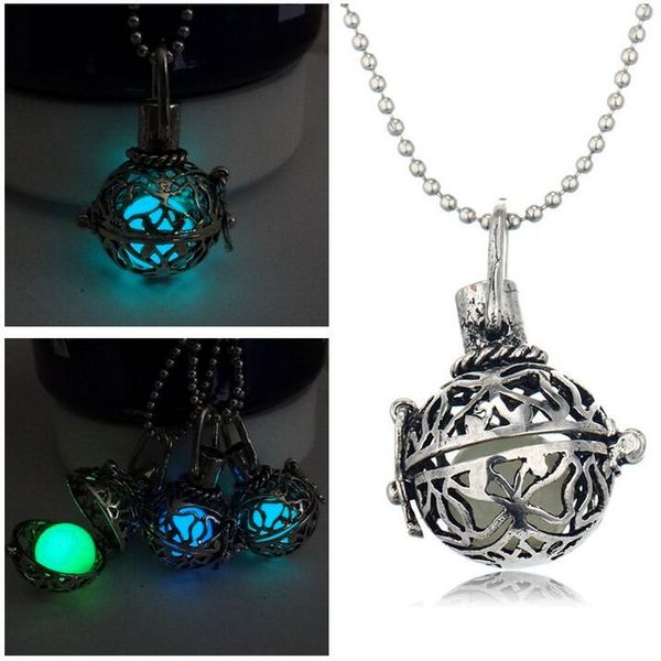 

vintage hollow pattern paint pillow pendant pendant necklace christmas clavicle skincare chain wfn138 (with chain) mix order 20 pieces a lot, Silver