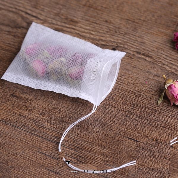 

large empty teabags food grade material made filter single drawstring tea bags disposable tea infuser wholesale price 10*12cm 12*16