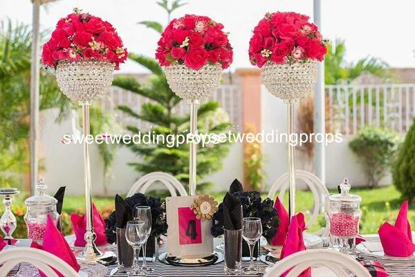 Hight Quality Acrylic Vase Wedding Centerpieces Tall Metal Vases