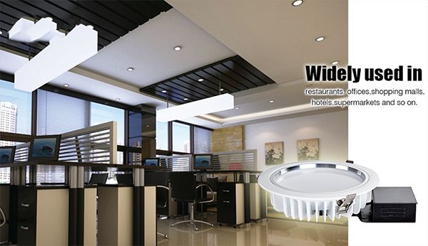 

high power 20w 25w 30w 40w triac / 0-10v dimmable commercial integrated hosing recessed 8" led downlight for high ceiling store