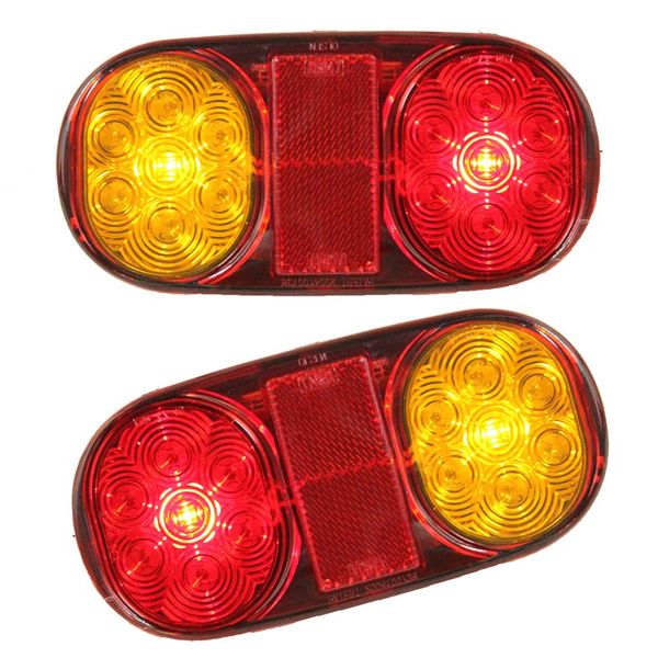 

2x car truck tail light сигнальная лампа задних фонарей водонепроницаемые tailights прицепа гидроцикл лодка ute погружной нет / плиты