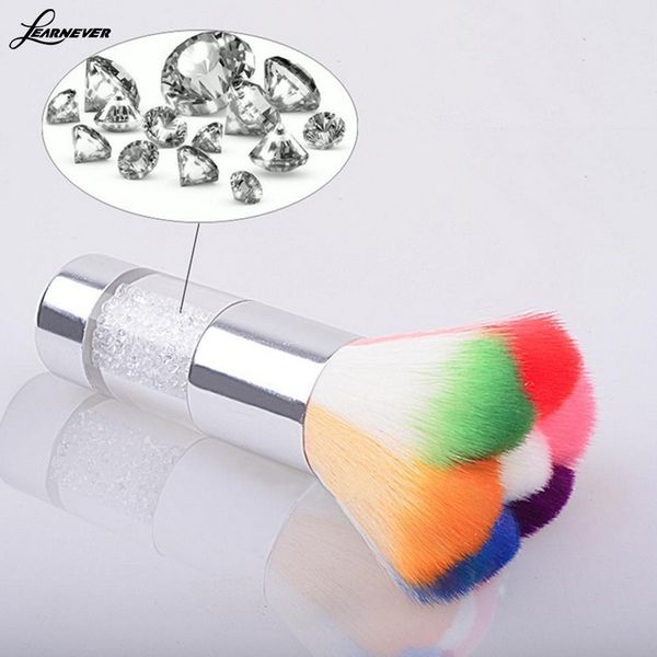 

nail art dust remover brush cleaner for acrylic & uv nail gel powder colorful