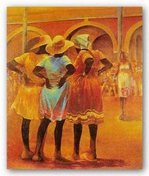 Ascolta i Hipbones Paul Buonanotte Dipinto a mano AFRICAN AMERICAN Art Oil Painting su tela di dimensioni personalizzate ebon