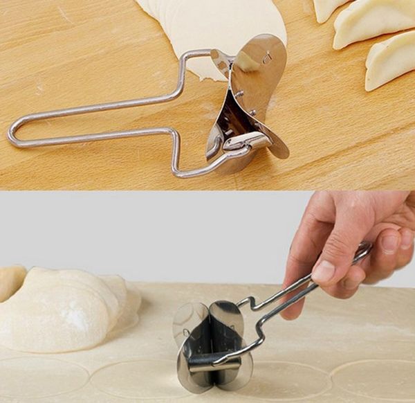 

wholesale- stainless steel dough press dumpling pie ravioli mold maker cooking pastry tool