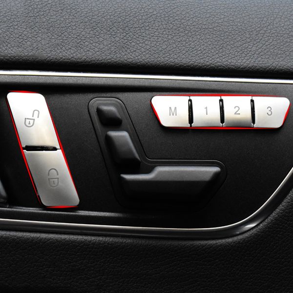 Car Door Seat Memory Adjustment Push On Trim Sticker Decorative Cover For Mercedes Benz A C E Class Glk Gle Cls Gl Ml Dashboard Decorations