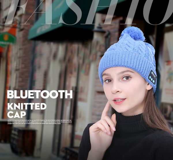 

2017 christmas gift new arrival bluetooth beanie hat cap knitted winter magic hands-music mp3 hat for woman men smartphone