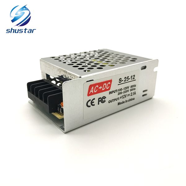

shustar lighting transformers 2a 25w 85v -265v ac to dc 12v switch power supply adapter converter for rgb led strip light driver