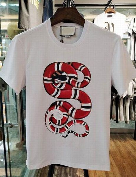 

Стиль жизни Лето мужчины футболка Король змея печати футболки мода хлопок хип-хоп итальянский футболка топы тис Марка одежда черный белый