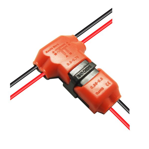 

5pcs/package wire joint quick splice connector with no wire-stripping main cable 22-18 awg branch 22-20awg