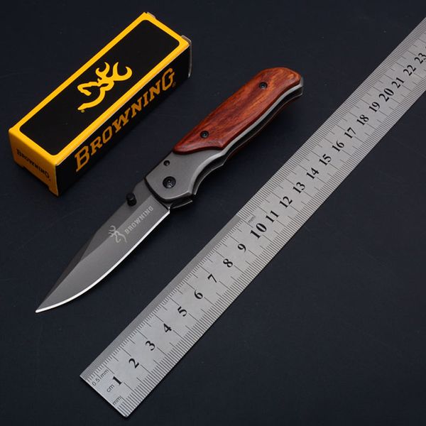 

Browning knife Folding EDC Pocket Knife Wood Handle With Retail Package Box 3.5 Inch Closed Utility Knives B479Q