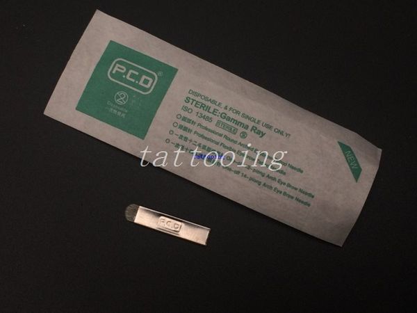 500 PCS PCD 21 pin U Forma Sobrancelha Agulha de Maquiagem Lâmina de Tatuagem Manual Para Permanente Microblading Caneta Bordado