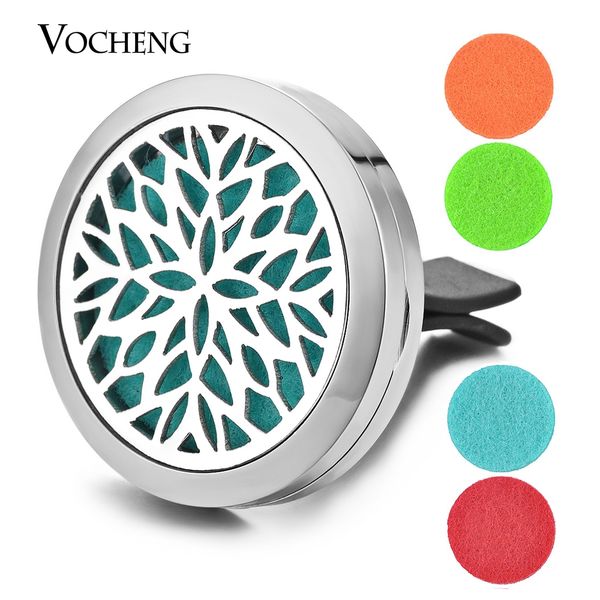 

Perfume Locket Car Aromatherapy Diffuser Vent Clip 316L Stainless Steel Pendant Magnetic Flower without Felt Pads VA-315