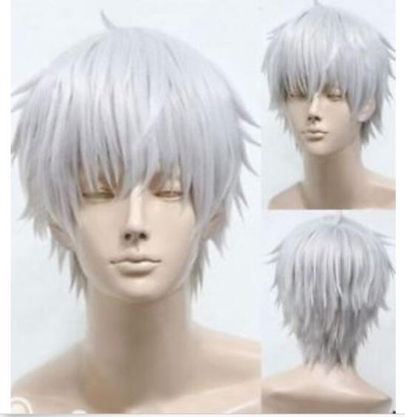 Goal Cosplay Anime Unisex Men S Wig Short Silver White Hair