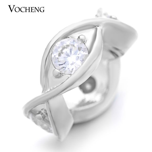 

wholesale- vocheng endless charms for 6mm lambskin bracelet crystal real gold plating diy brass material jewelry vc-080 ing, Bronze;silver