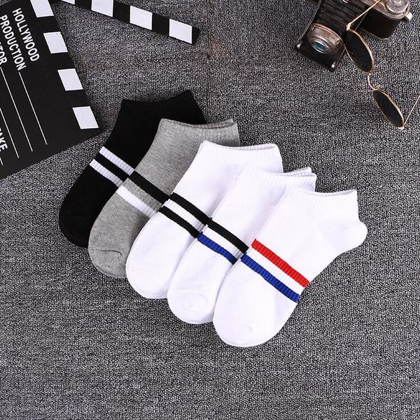 

arrival summer men 's socks cotton stripes two bars of sports corset male sock nw021, Black