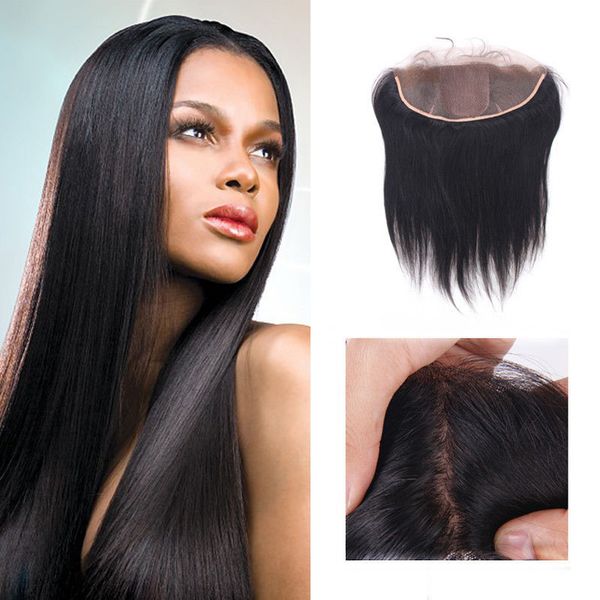 

Raw indian human hair ilk ba e lace frontal traight unproce ed virgin hair ilk ear to ear lace clo ure 13 4