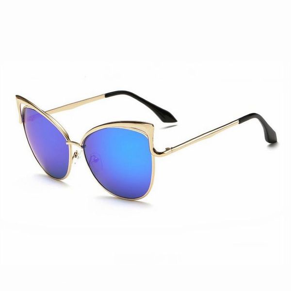 

сексуальная cat-eye shaped женские солнцезащитные очки вырез подробно металлическая золотая рамка 60 мм зеркальные линзы оттенки очки очки, White;black