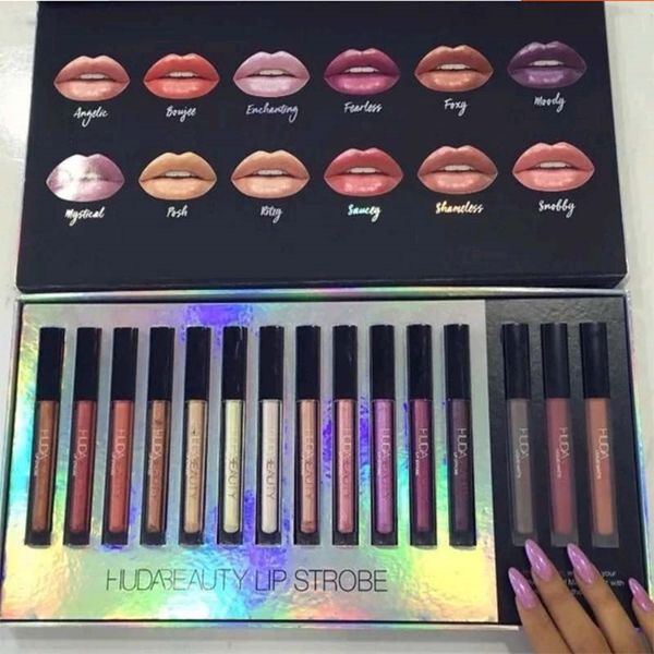 Acheter Le Plus Récent Huda Beauty Cosmétique Matte Liquid Lipstick Lip Gloss Make Up Waterproof Long Last Lipgloss 15 Couleurs Free Ship De 2132