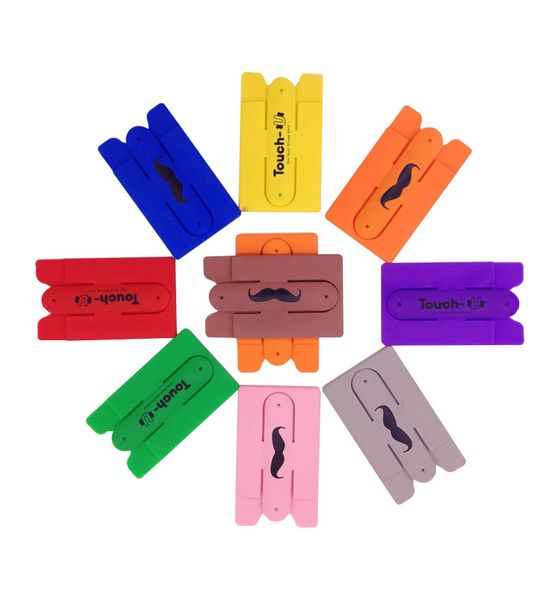 

30pcs/lot 2017 fashion silicone touch u type bandage card cover bracket phone holder stand lazy stent universal for iphone7 samsung
