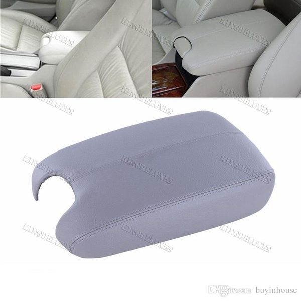 Grey Pu Leather Car Console Armrest Lid Cover For Honda Accord 2008 2009 2010 2011 2012 Car Styling P56 Electronics For Cars Interior Fan For Car