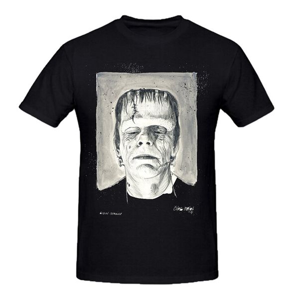 

Top Tee NIWAHO Personalized glenn strange frankenstein by artofcm T Shirts Cotton Round Collar Men Pre-Cotton Tee Shirt For Men