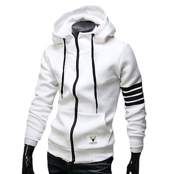 

wholesale-new fashion men hoodies brand suit men sweatshirt hoodie casual zipper hooded male m-3xl (asia size, Black