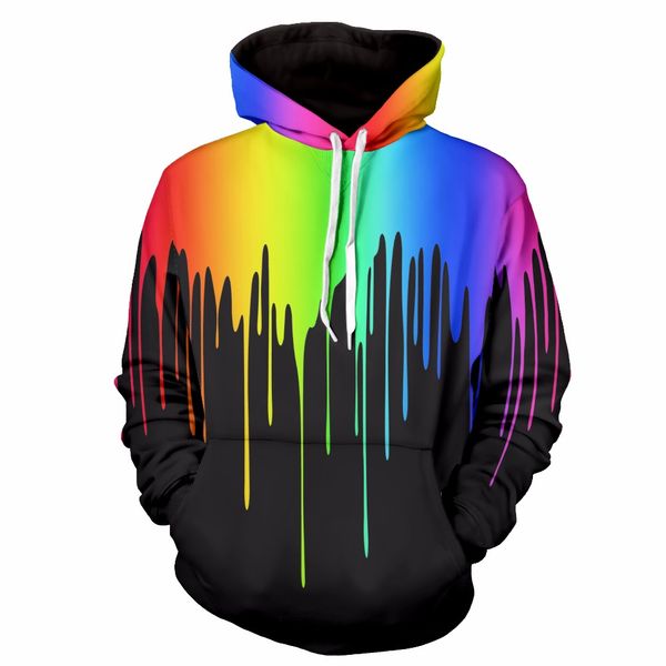 

wholesale- 2017 women 3d pullovers men's hoodies graffiti print graphic suit sweatshirts hip hop sweat shirt streewear sportswear, Black