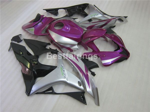 

injection body parts fairing kit for honda cbr600rr 07 08 purple silver black fairings set cbr 600rr 2007 2008 yt37